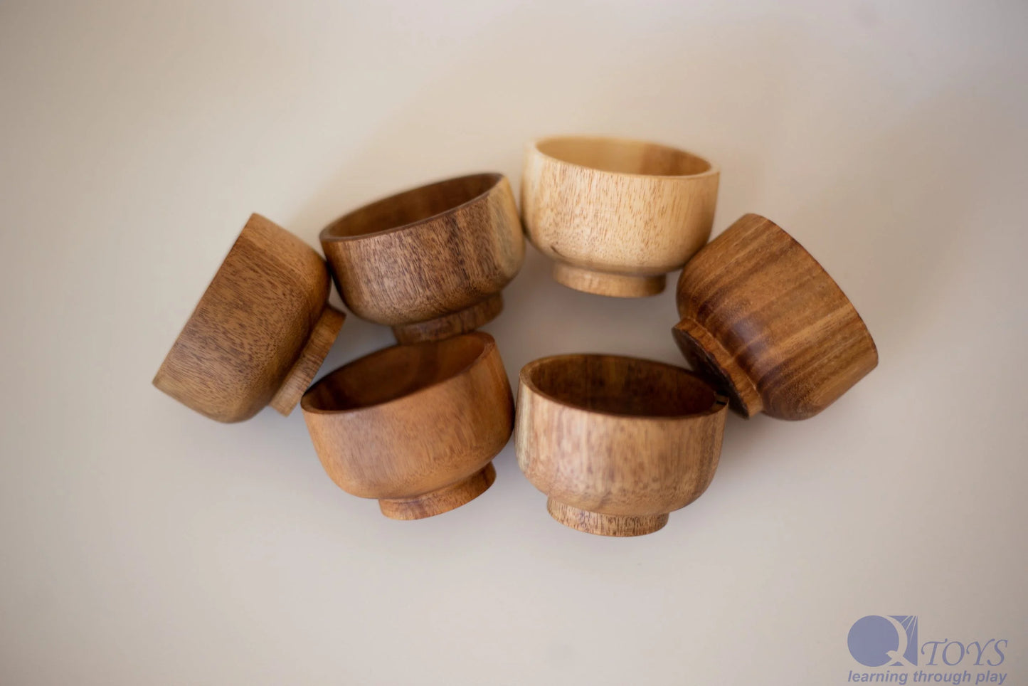 Mini Wooden Bowls set of 6