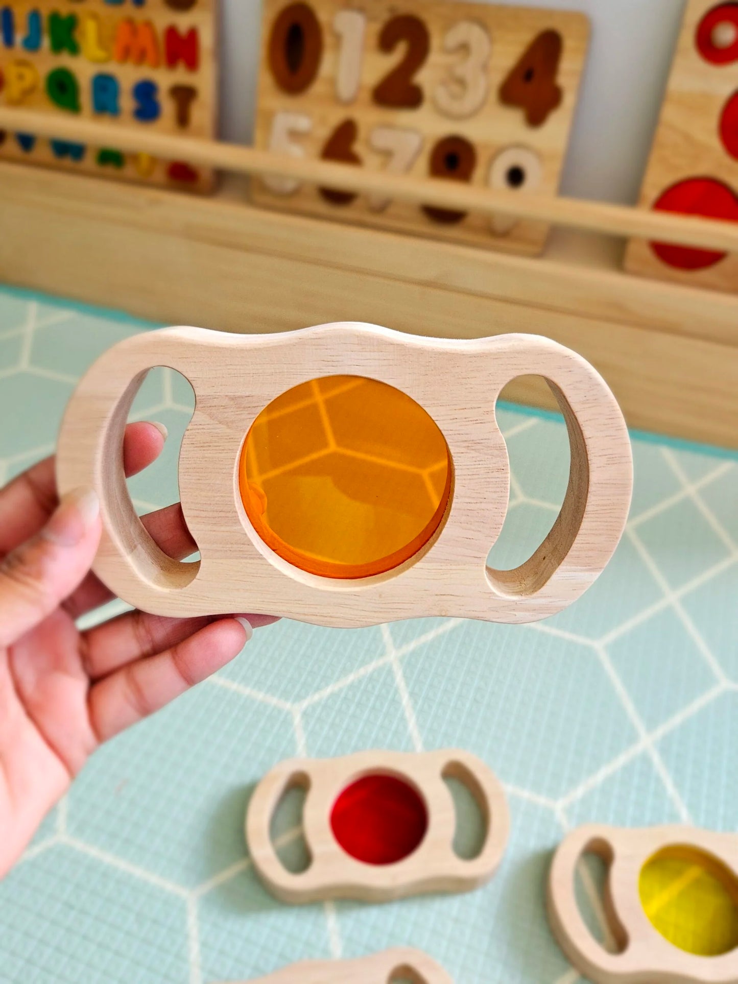 See through coloured blocks