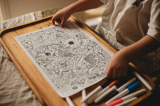 Silicone Colouring Mat - Australian Flora and Fauna