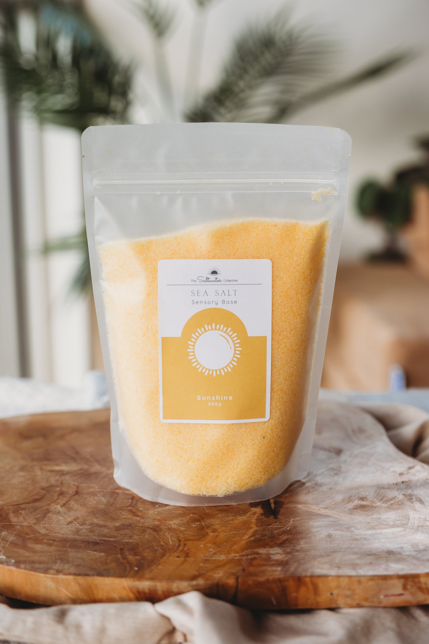 Sunshine Sea Salt - Yellow Sensory Play Tray