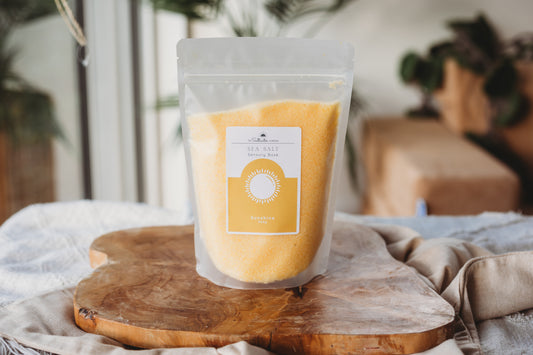 Sunshine Sea Salt - Yellow Sensory Play Tray
