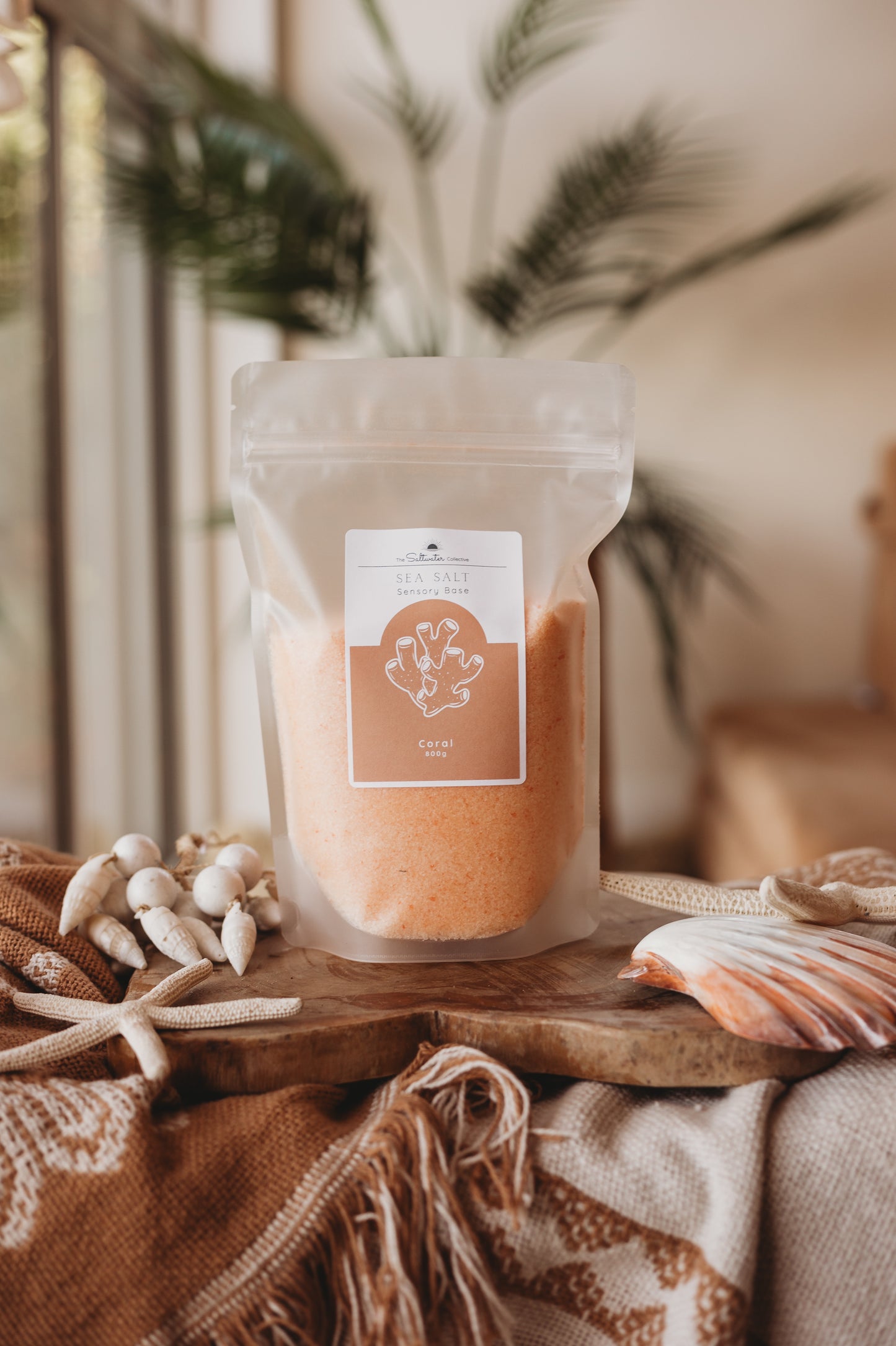 Coral Sea Salt - Pastel Orange Coloured Sensory Salt for potion and sensory play trays.