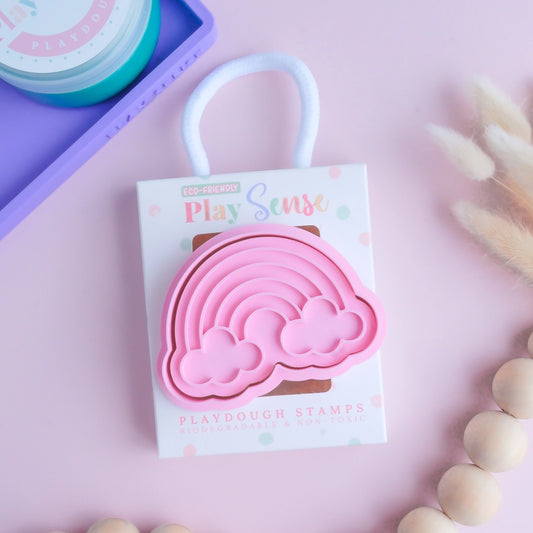 Rainbow with Cloud - Eco Playdough Stamp
