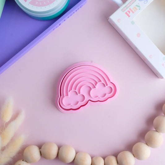 Rainbow with Cloud - Eco Playdough Stamp