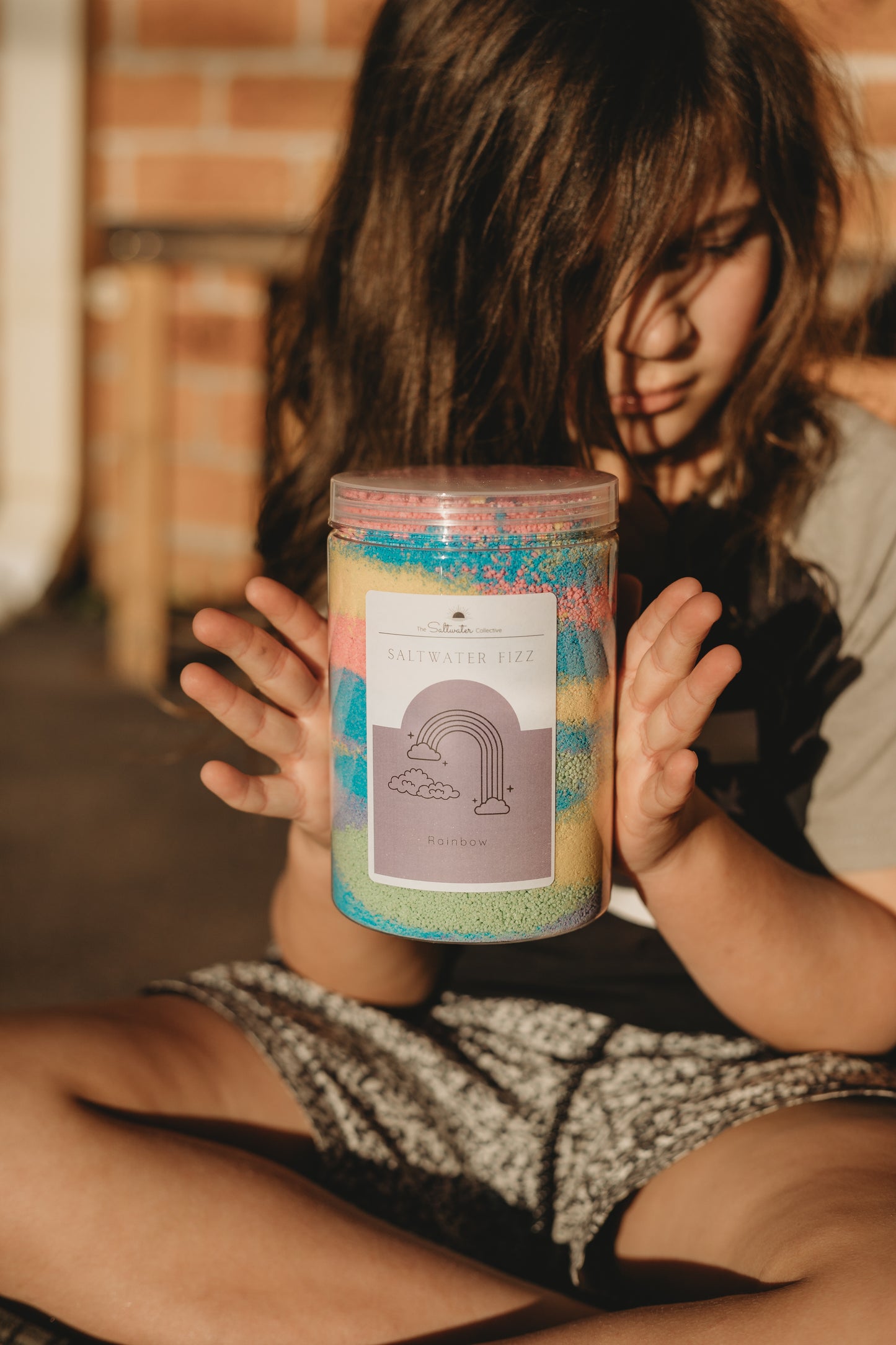 jumbo large Rainbow bright saltwater fizz potion