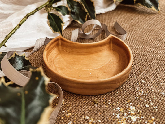 Wooden Mini Crescent Moon Tray