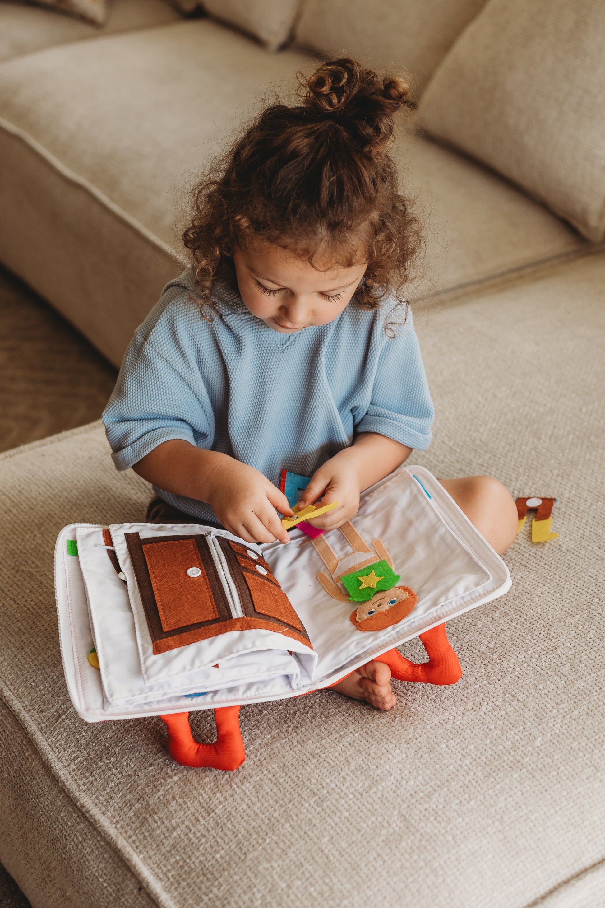 curious columbus my big day out fabric activity book