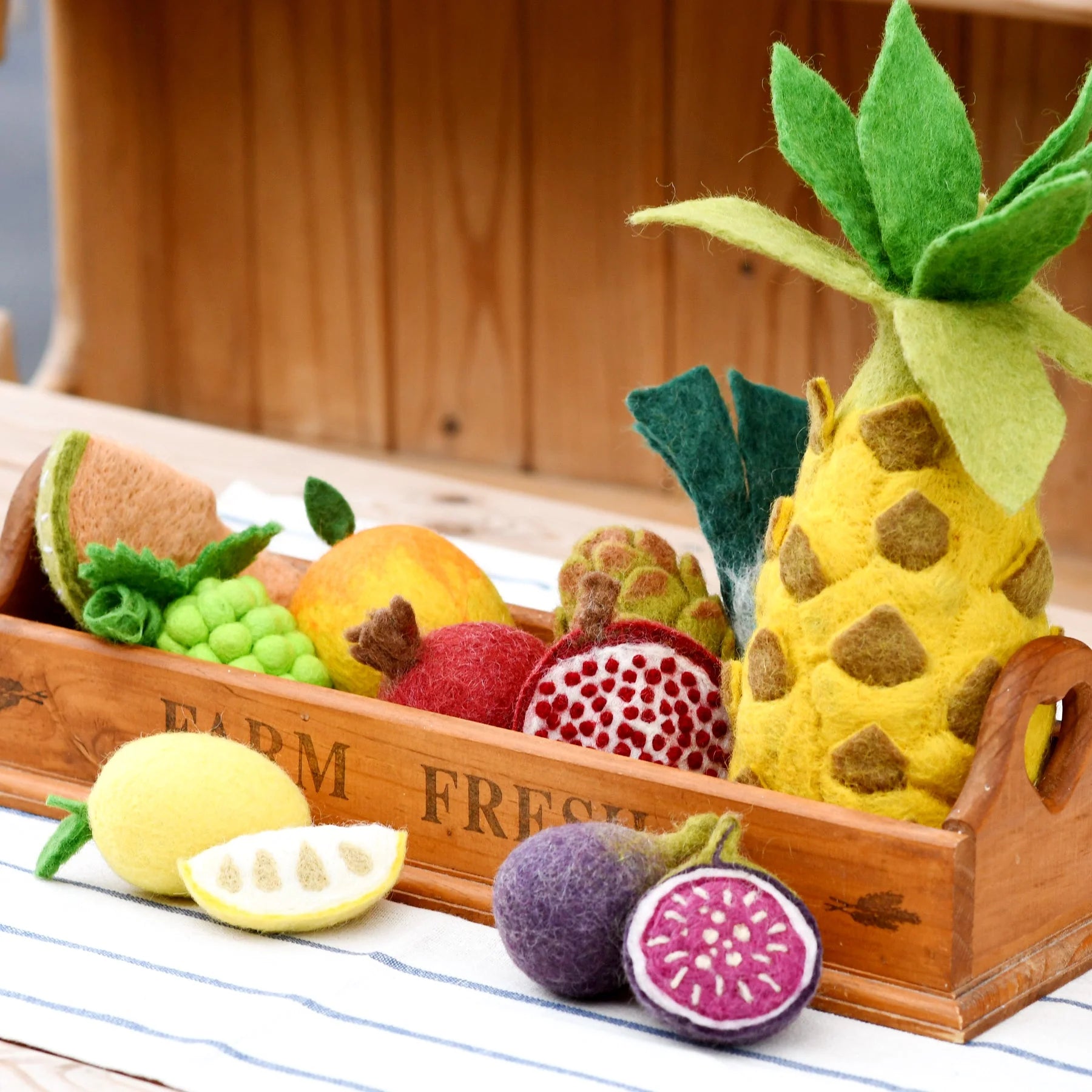tara treasures Felt Vegetables and Fruits Set D