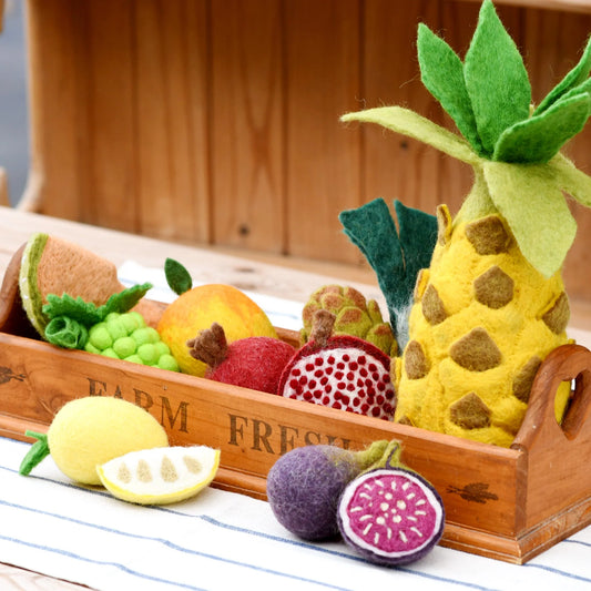 tara treasures Felt Vegetables and Fruits Set D