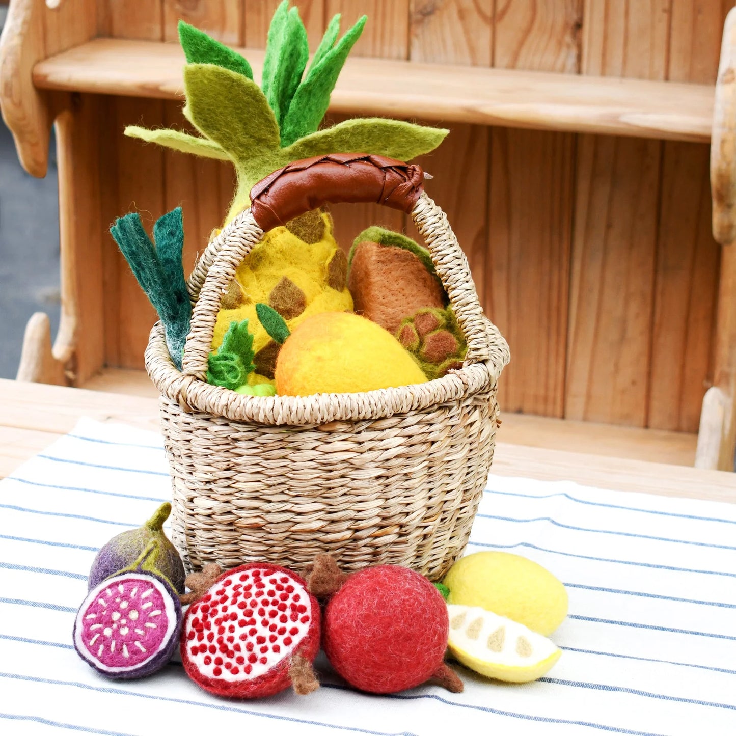 tara treasures Felt Vegetables and Fruits Set D