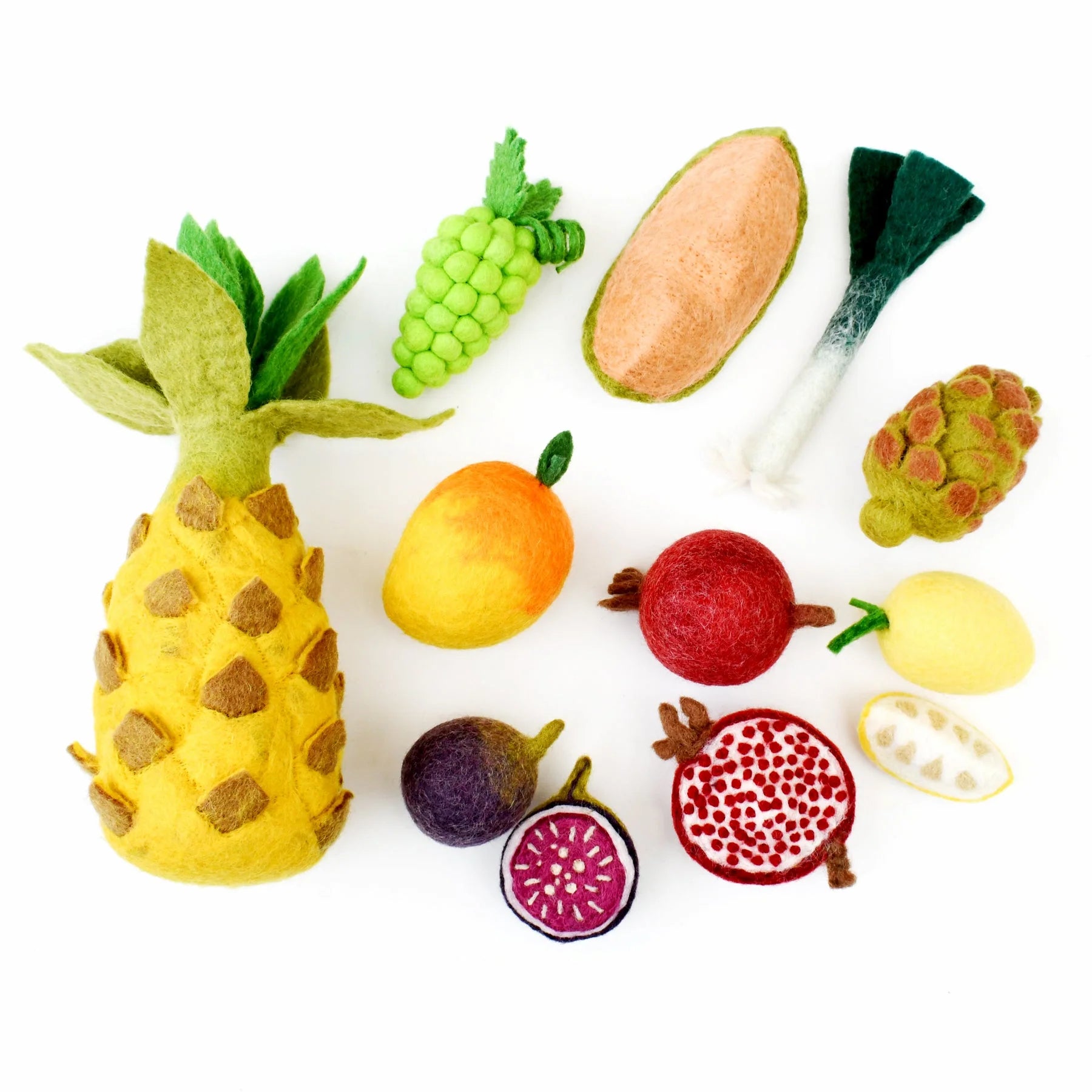 tara treasures Felt Vegetables and Fruits Set D