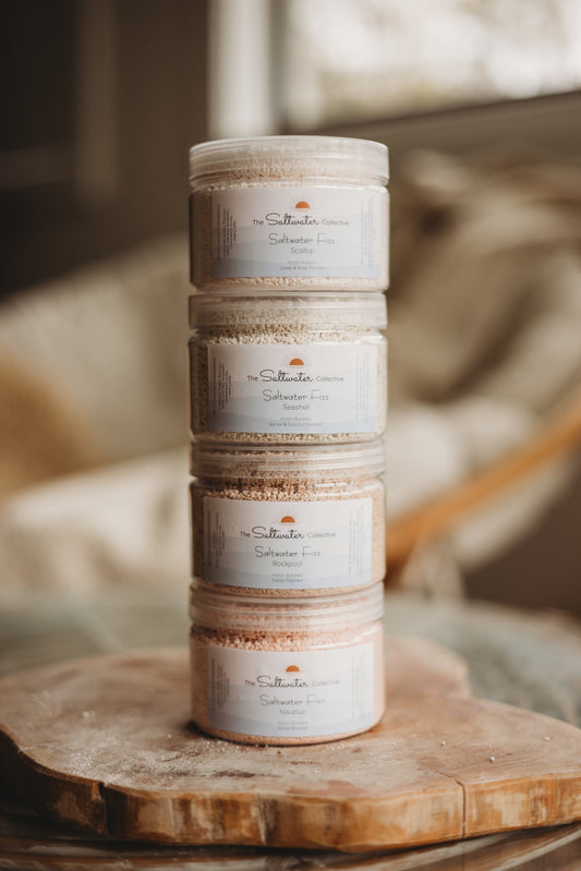 nautilus peach sensory potion kit fizz 250g the saltwater collective bath bomb fizzy bubble