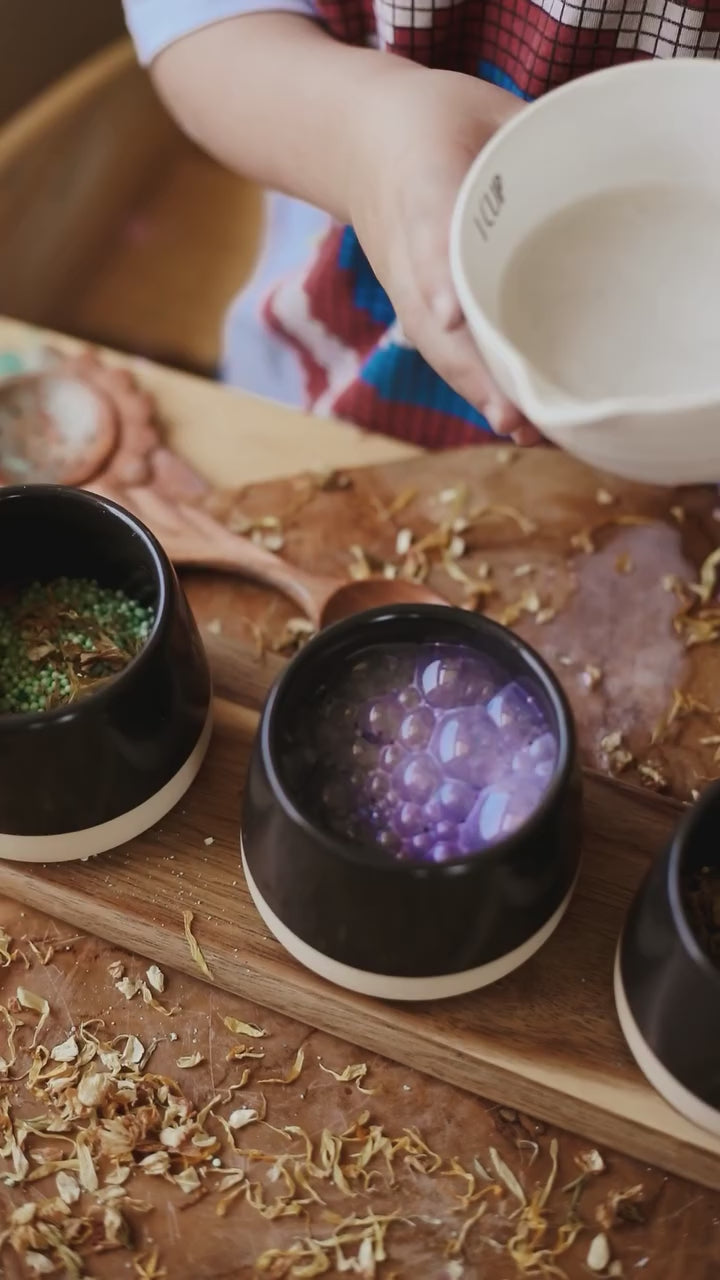 purple clam saltwater fizz magic potion kit sensory play