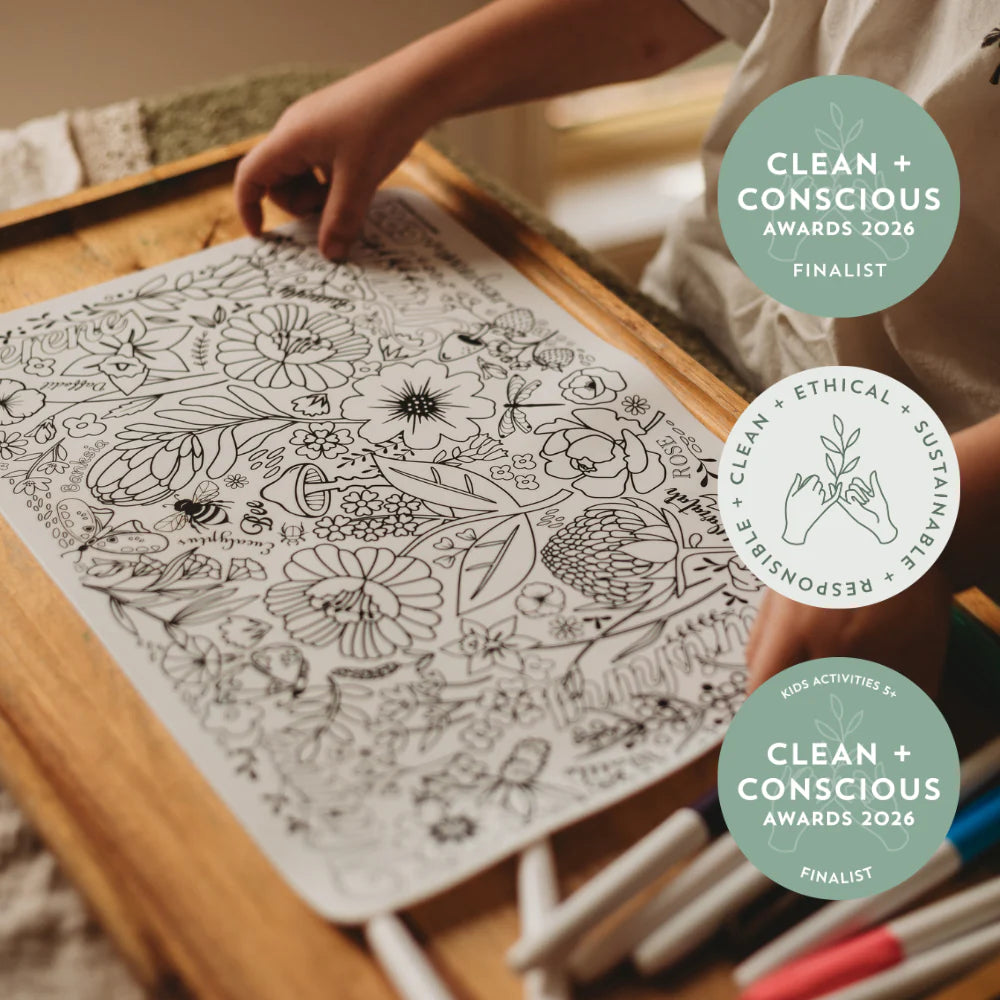 Silicone Colouring Mat - Australian Flora and Fauna