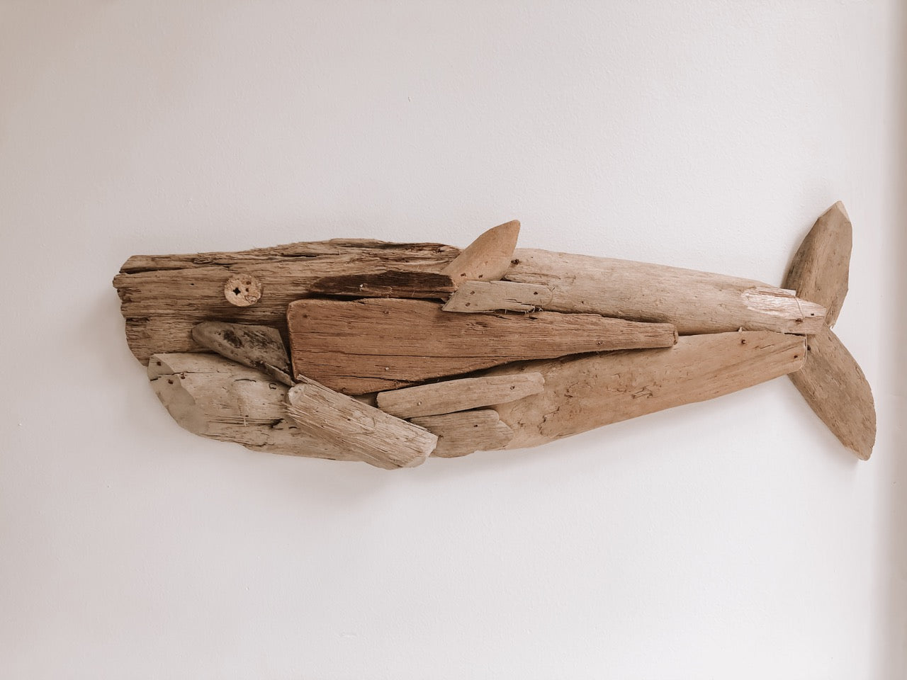 Driftwood Whale Wall Art