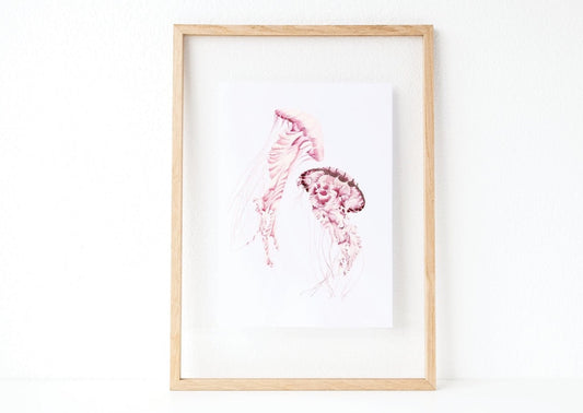 Jellyfish Dance water colour painting pretty palm tree
