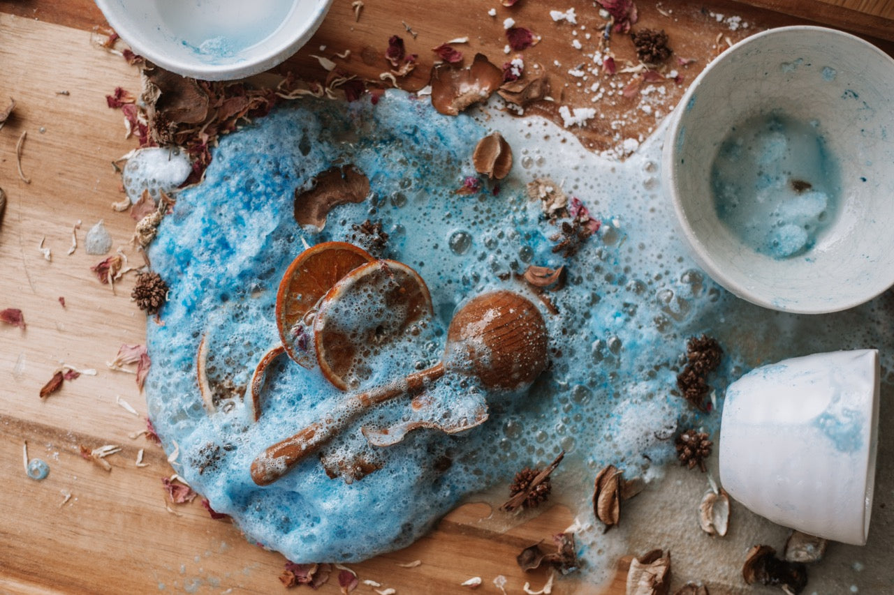 ocean blue foam sensory potion kit fizz 250g the saltwater collective bath bomb fizzy bubble