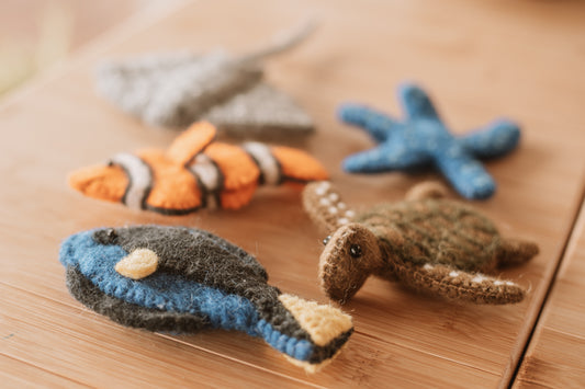 Australian Coral Reef Under the Sea - Finger Puppet Set
