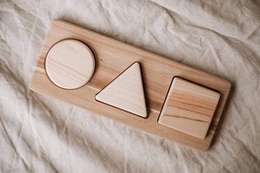 Qtoys wooden 3 shape puzzle the saltwater collective