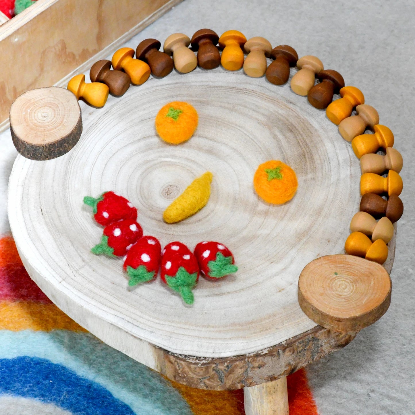 Mini Felt Fruits Bananas Tara Treasures Loose parts