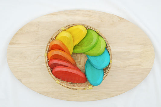 qtoys Rainbow Pebble stones set of 10