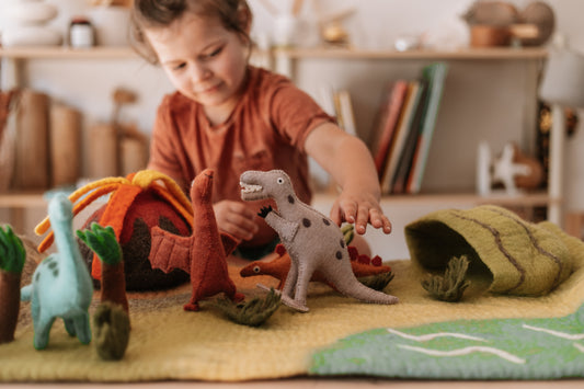 Large Dinosaur Land Playscape with Volcano