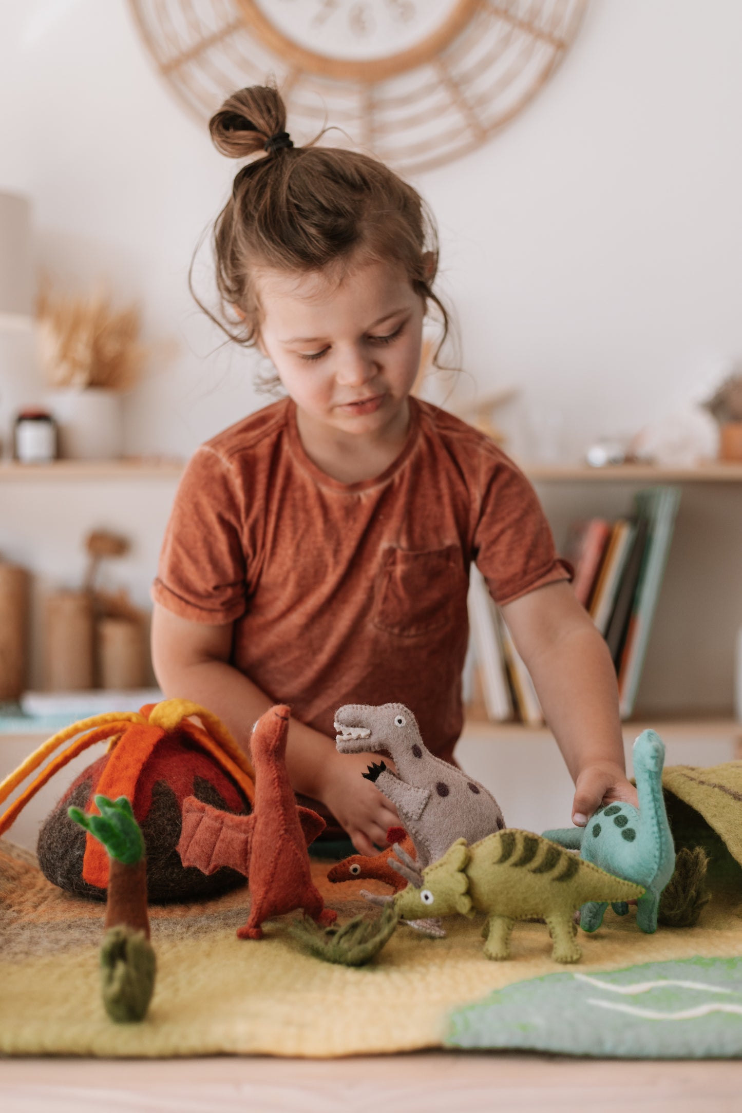 Large Dinosaur Land Playscape with Volcano