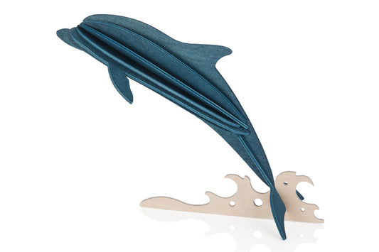 DIY Wooden Dolphin, Dark Blue