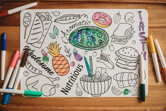 Silicone Colouring Mat - A World of Tasty Adventures