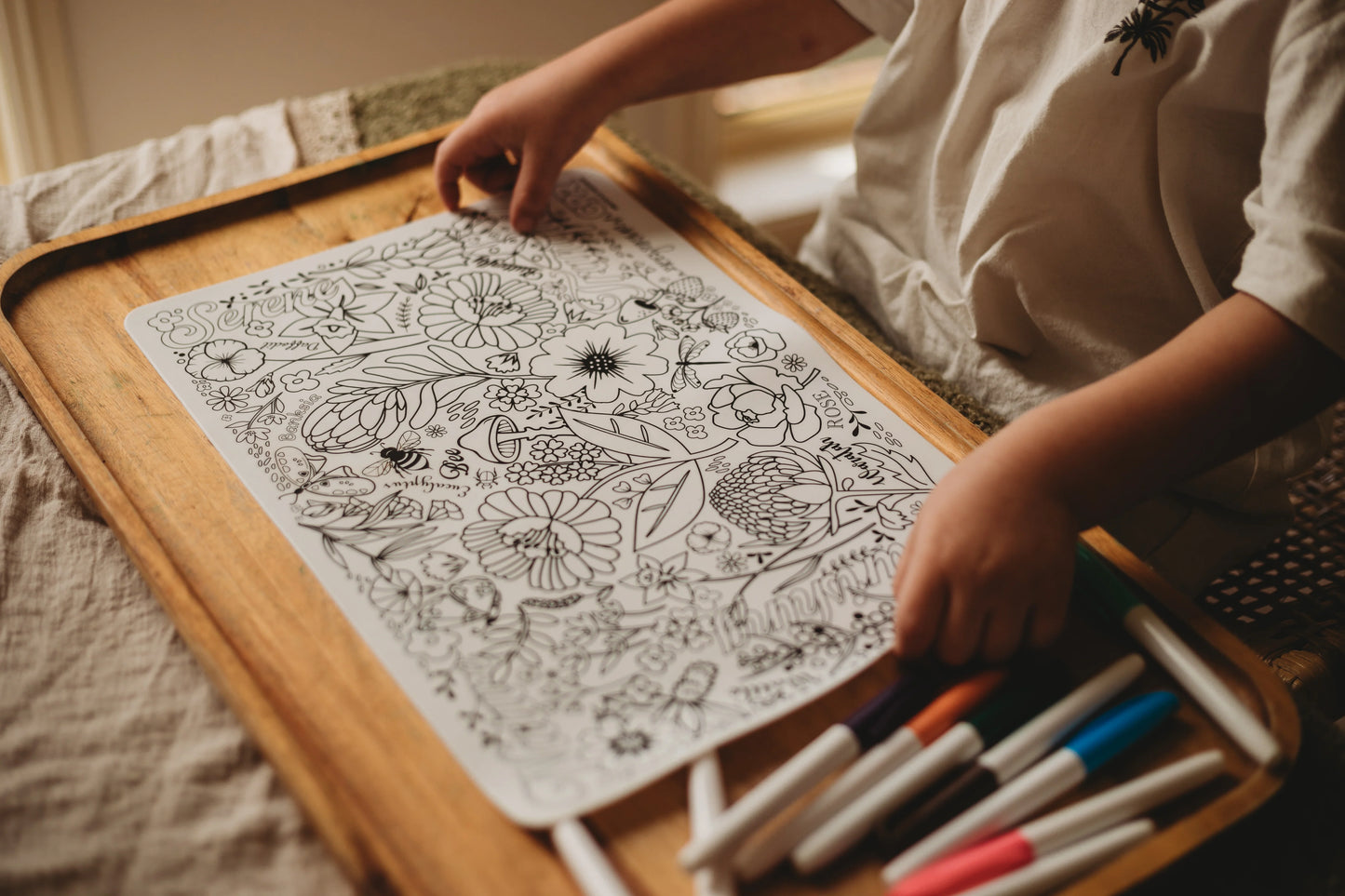 Silicone Colouring Mat - Australian Flora and Fauna