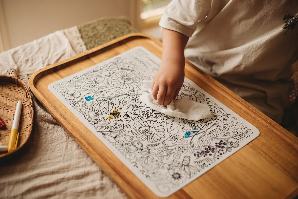 Silicone Colouring Mat - Australian Flora and Fauna