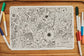 Silicone Colouring Mat - Australian Flora and Fauna