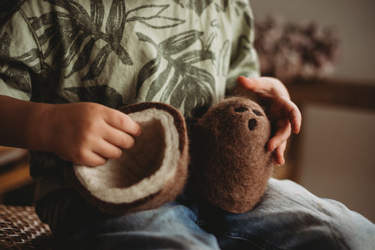 Felt Coconut (2 Halves)
