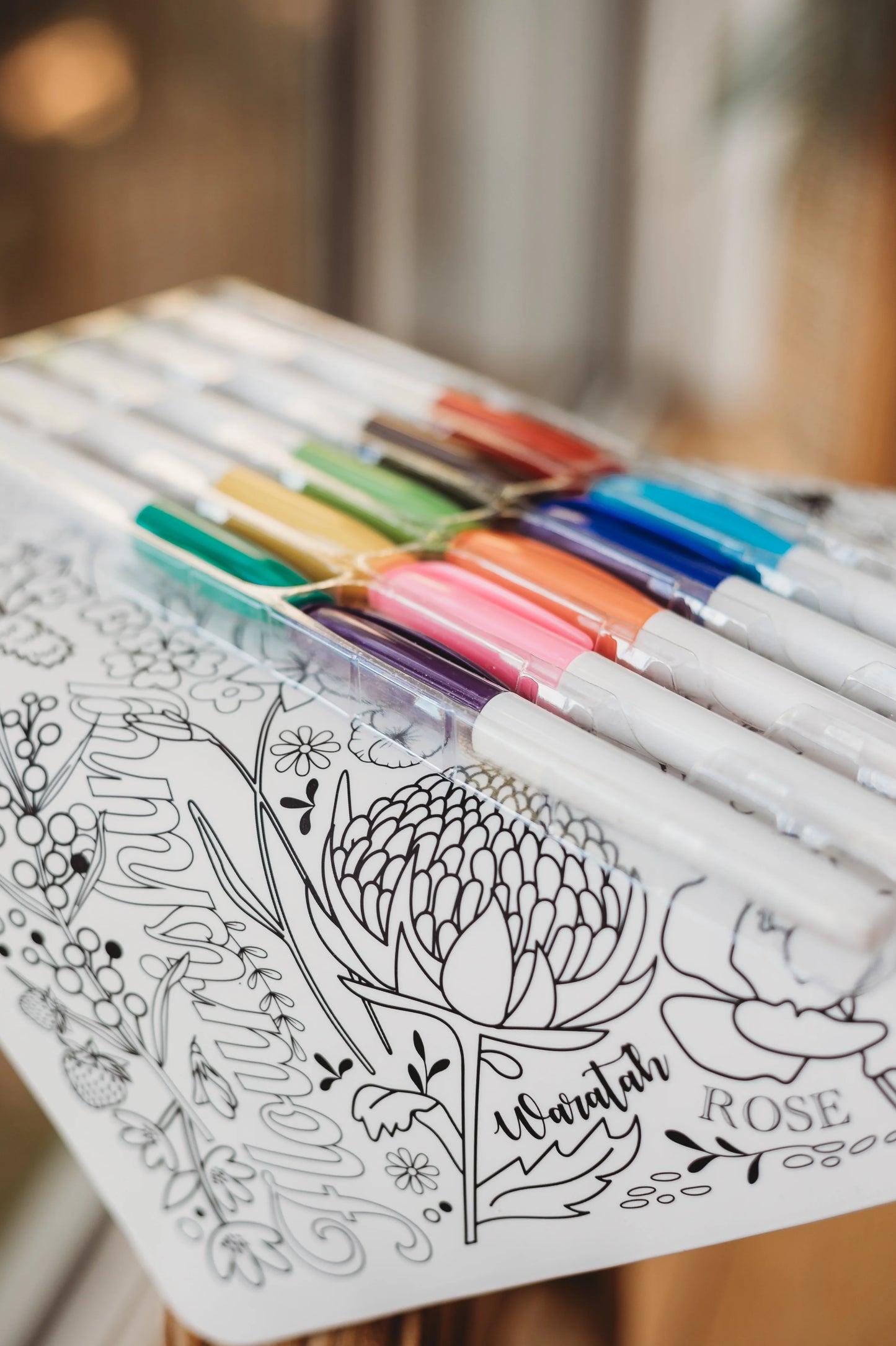 Silicone Colouring Mat - Australian Flora and Fauna