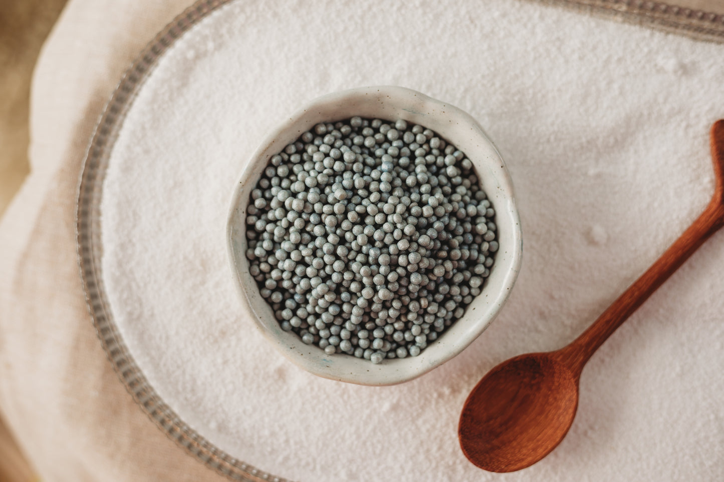 Coastal Fog - Dusty Blue Shimmery Ocean Eggs - SMALL - Potion Play & Sensory Ingredients