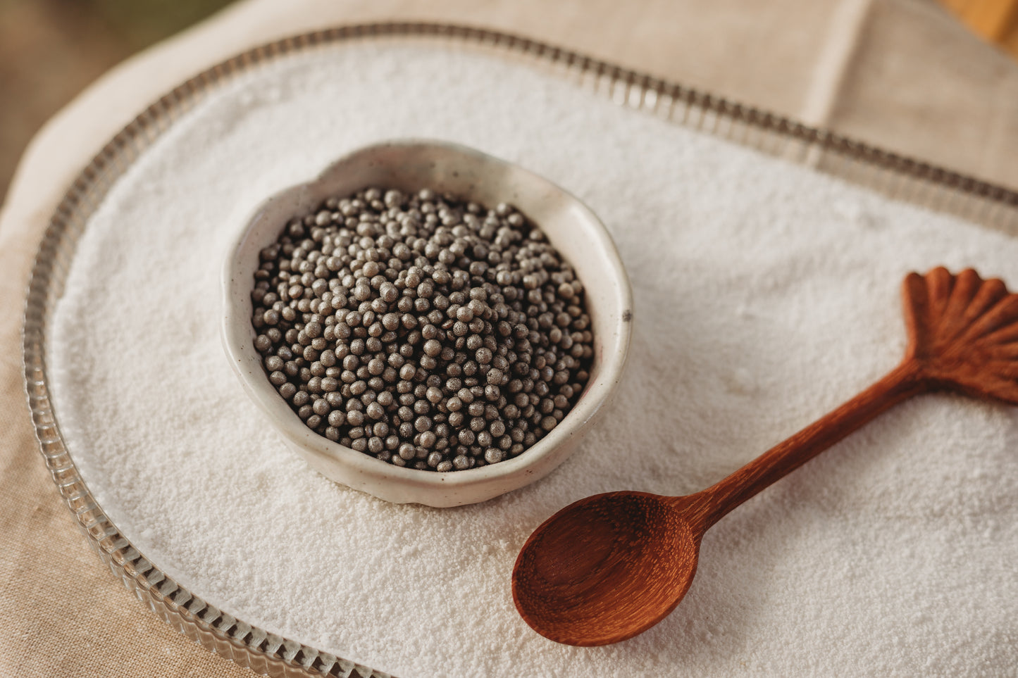 Moonlight Stardust - Black Shimmery Ocean Eggs - SMALL - Potion Play & Sensory Ingredients