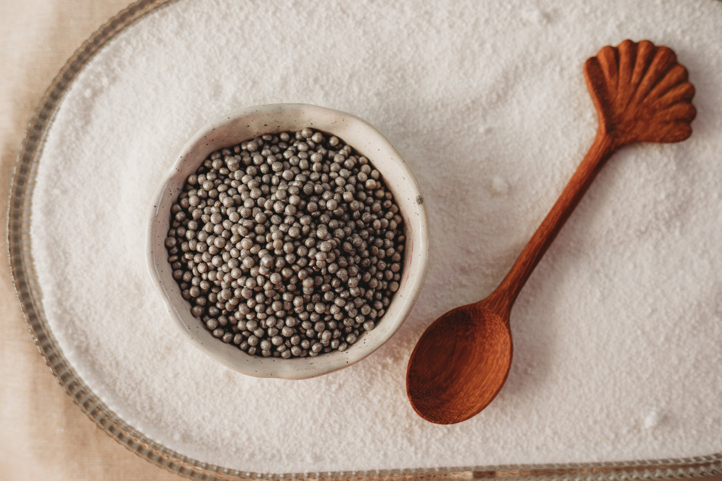 Moonlight Stardust - Black Shimmery Ocean Eggs - SMALL - Potion Play & Sensory Ingredients