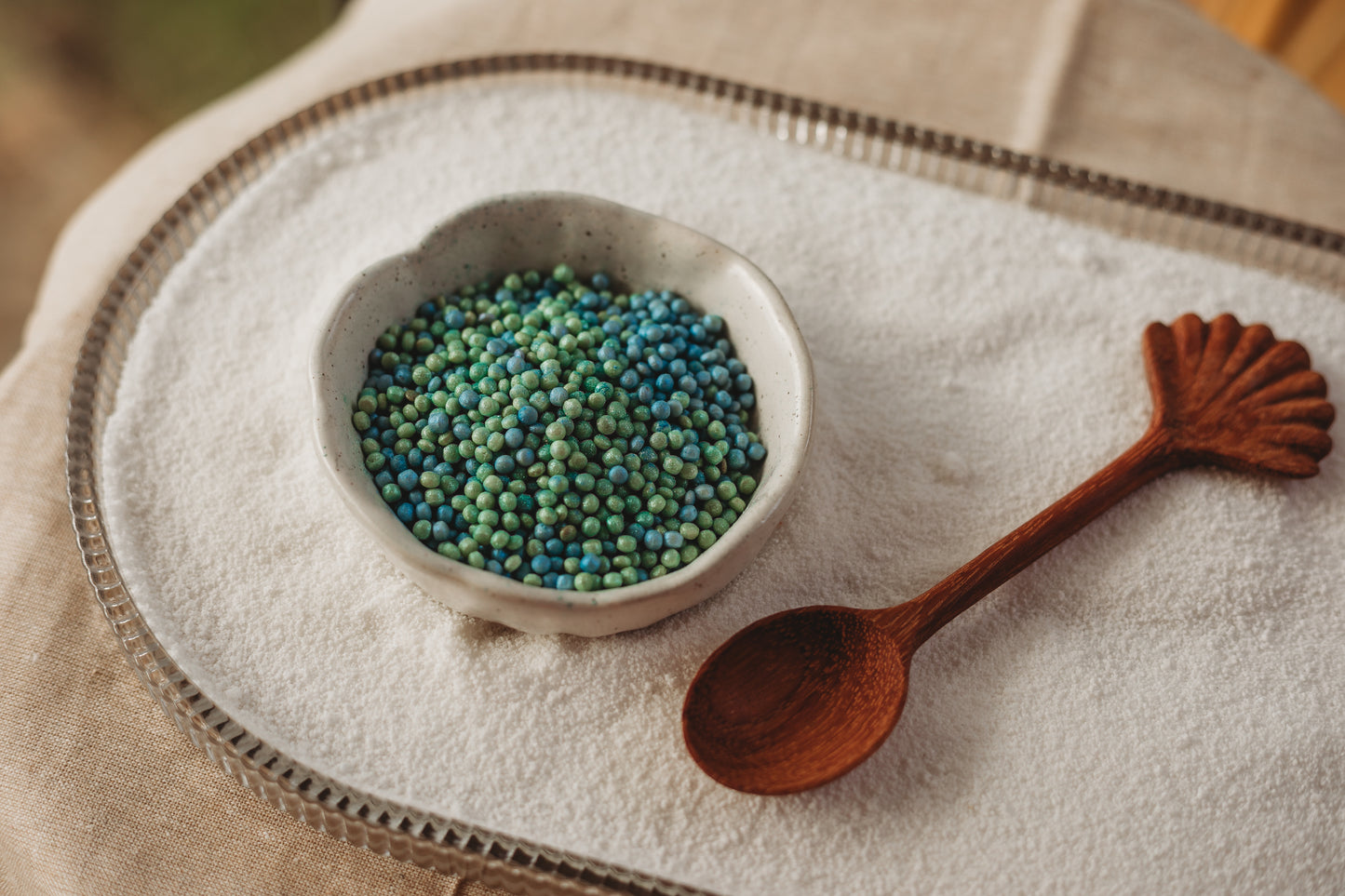 Seahorse Garden - Green & Blue Shimmery Ocean Eggs - SMALL - Potion Play & Sensory Ingredients