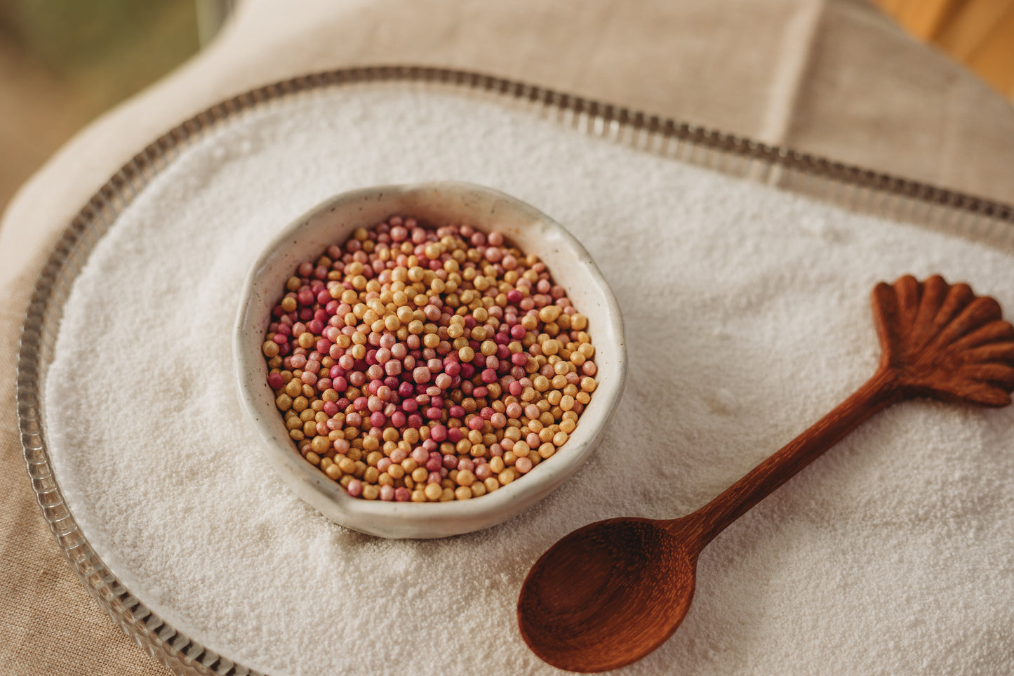 Coral Cove - Pink & Gold Shimmery Ocean Eggs - SMALL - Potion Play & Sensory Ingredients