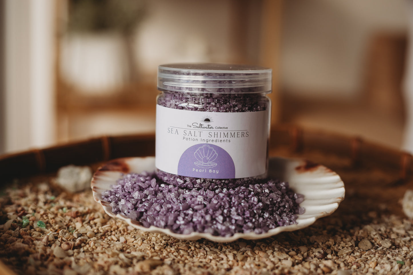 Pearl Bay - Light Purple Sea Salt Shimmers SMALL - Potion Play & Sensory Ingredients