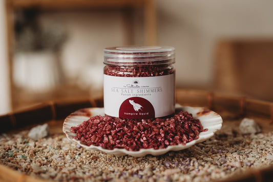 Vampire Squid - Deep Red Sea Salt Shimmers SMALL - Potion Play & Sensory Ingredients
