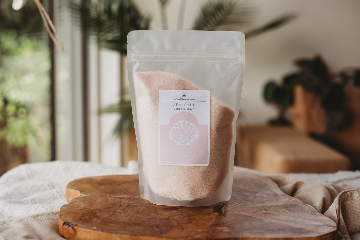 Scallop Sea Salt - Colour Sensory Play Tray