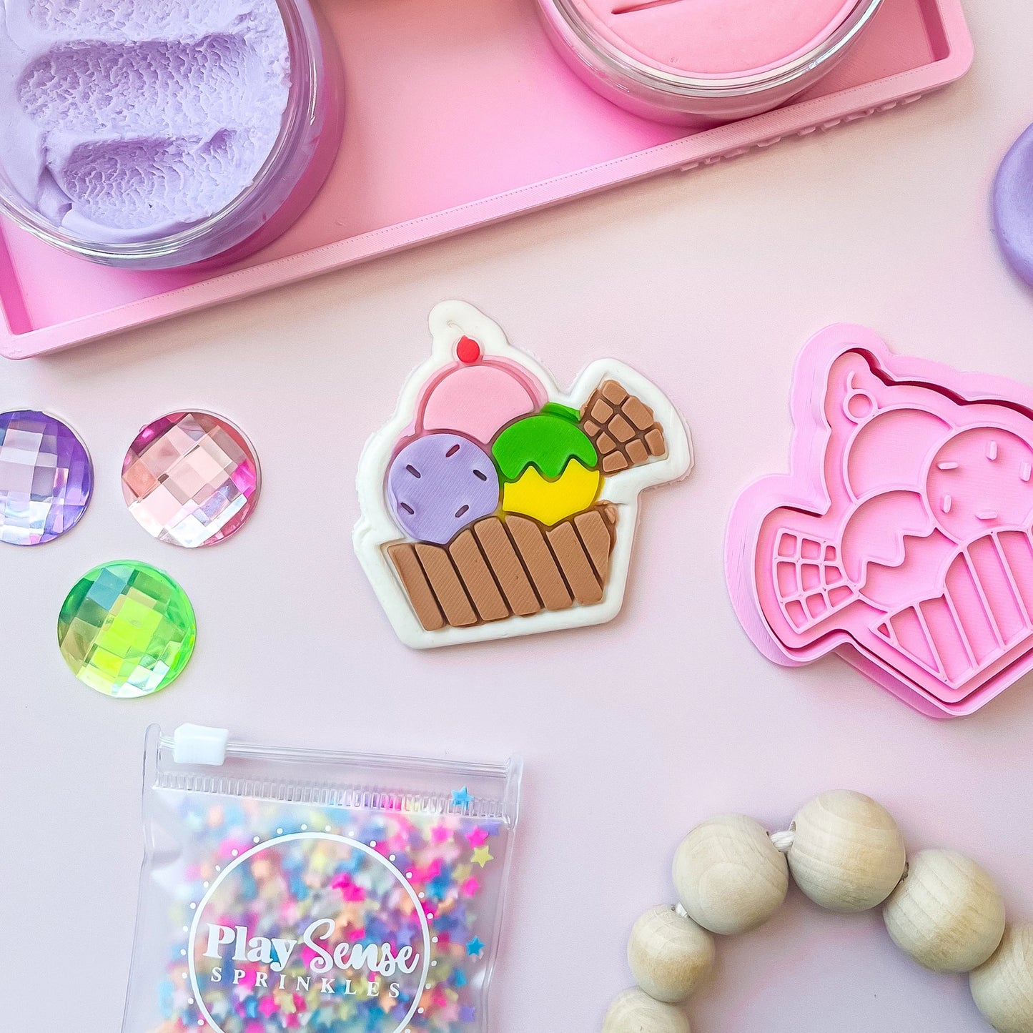 Sundae Cup - Eco Playdough Stamp