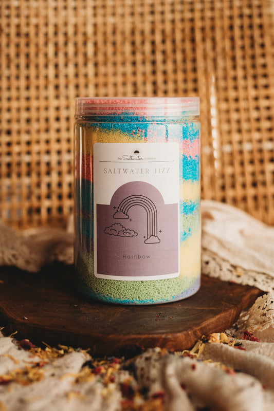 jumbo large Rainbow  bright saltwater fizz potion 