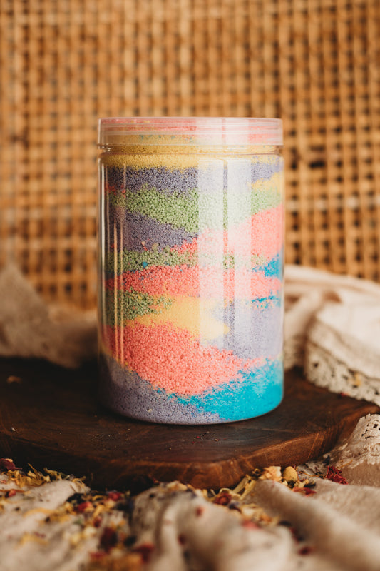 jumbo large Rainbow  bright saltwater fizz potion 