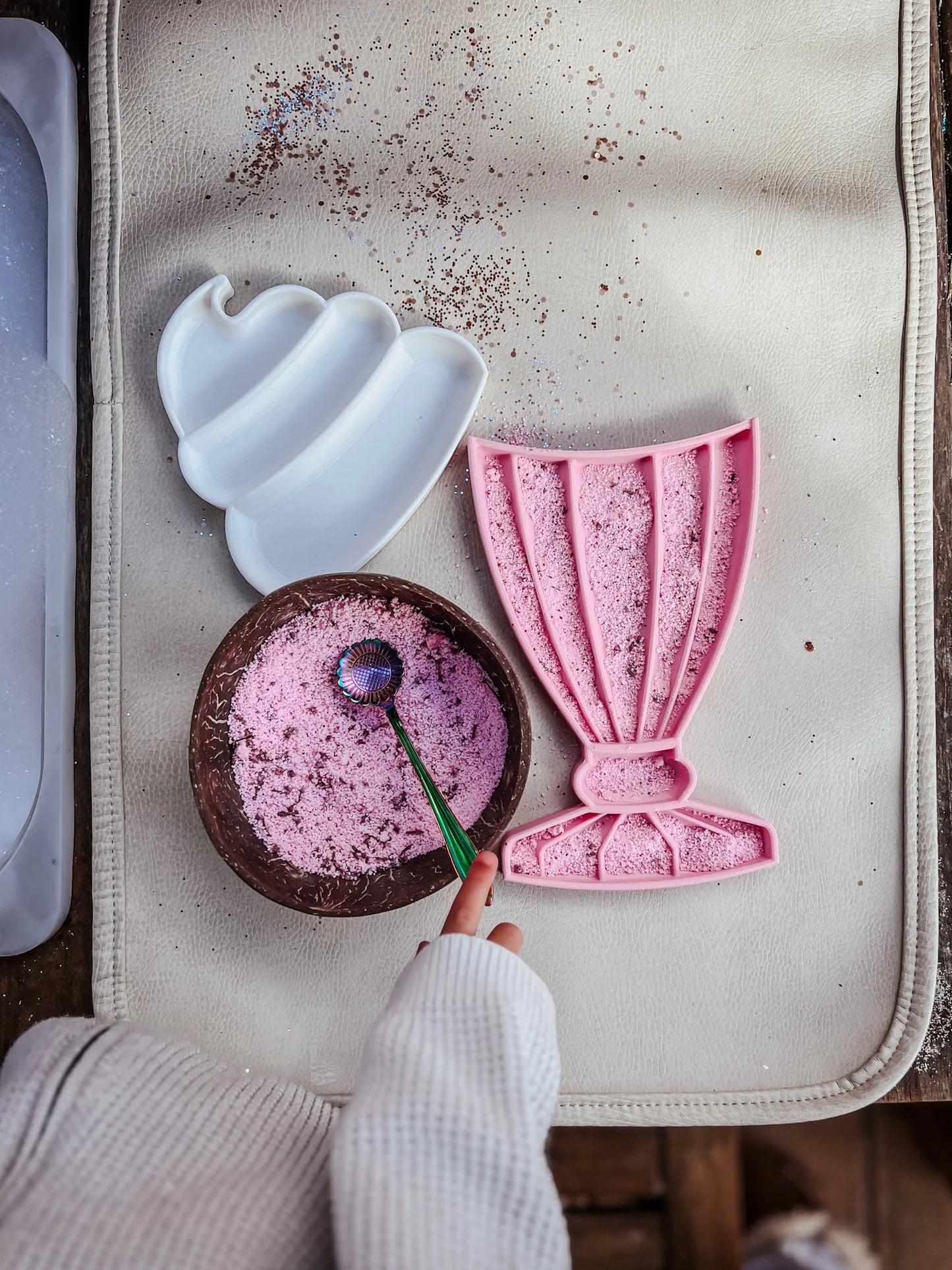 Large Sundae Cup Trinket Tray / Bioplastic Sensory Tray (2-piece)