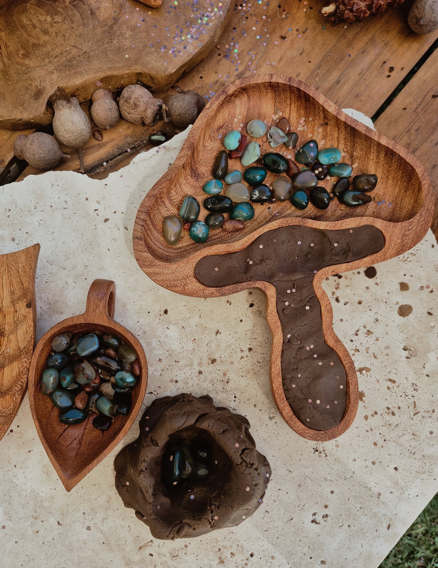 Meadow Mushroom Tray- Potion and Sensory play Tray