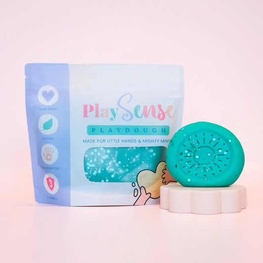Play Sense Dough | Glitter Teal | Sour Lolly Scented