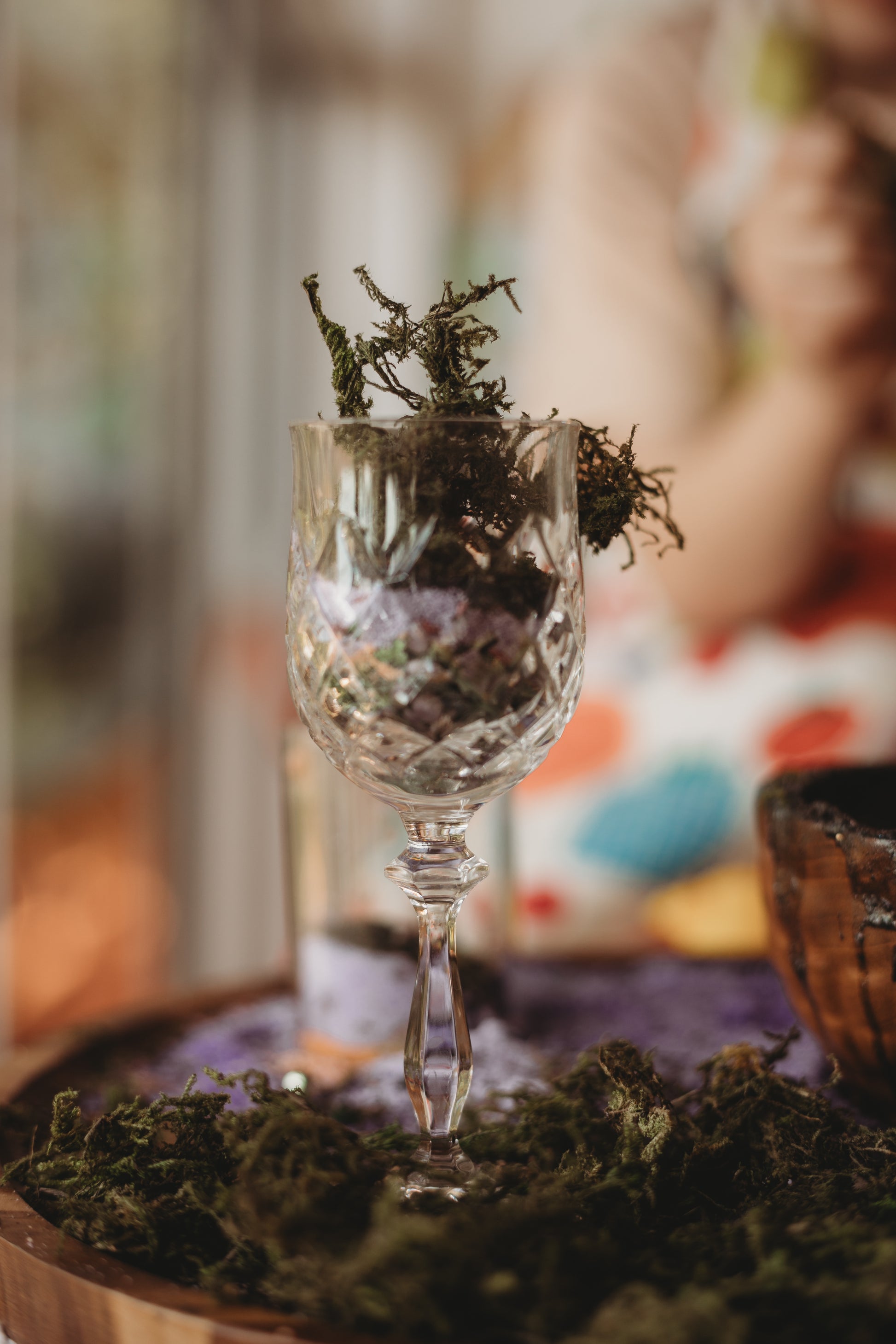 Sea Algae dried moss sensory play base for small world play, potions and mud kitchens