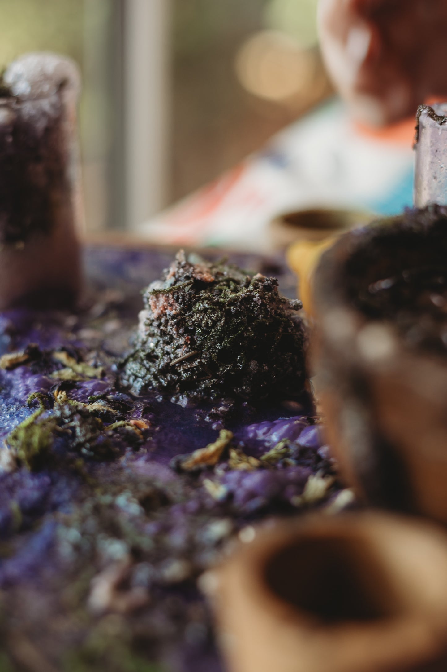 Sea Algae dried moss sensory play base for small world play, potions and mud kitchens